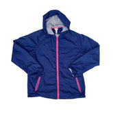 Vintage Y2K Diesel Women's Size L Blue Pink Jacket Windbreaker Hooded Graphic